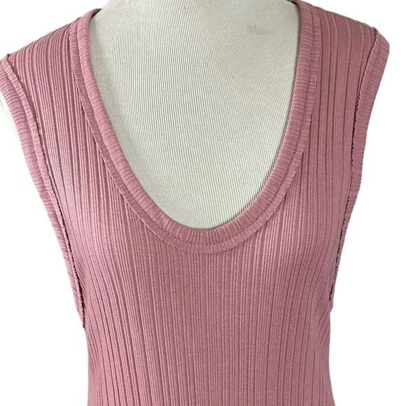 Free People Beach Wave Wash Midi in Mauve XS NWT Cut Out Free-est Bodycon Ribbed - Picture 6 of 10